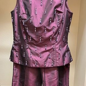 Cheetah Peter Noviello Sherrie Bloom beaded pantsuit